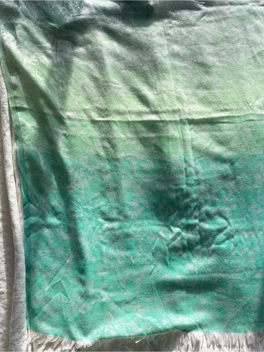 Vince Camuto Floral Jacquard Mint Green Scarf